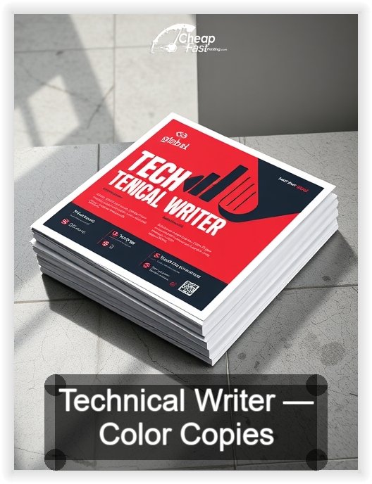 Technical Writer business card design sample