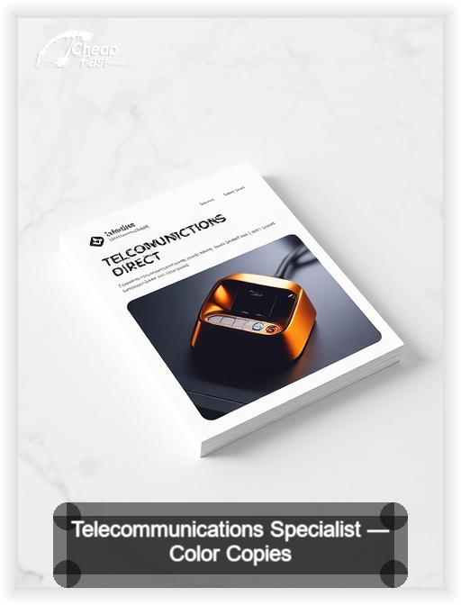 Telecommunications Specialist business card design sample