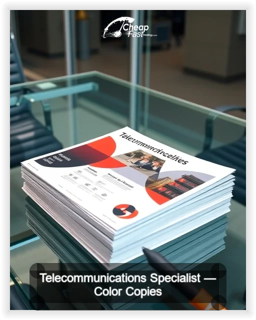 Telecommunications Specialist business card design sample