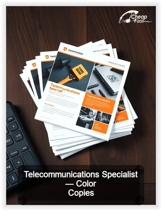 Telecommunications Specialist business card design sample