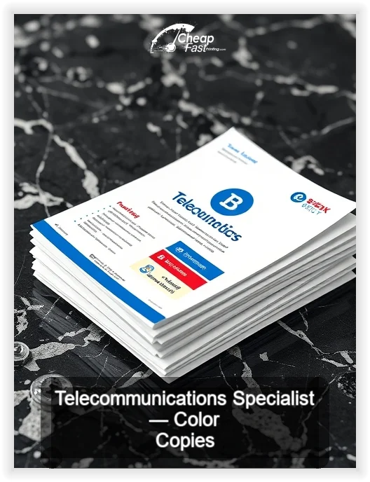 Telecommunications Specialist business card design sample