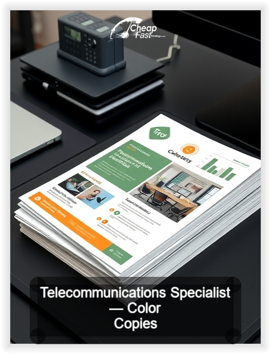 Telecommunications Specialist business card design sample
