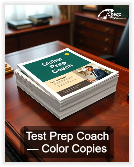 Test Prep Coach business card design sample