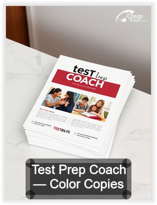 Test Prep Coach business card design sample