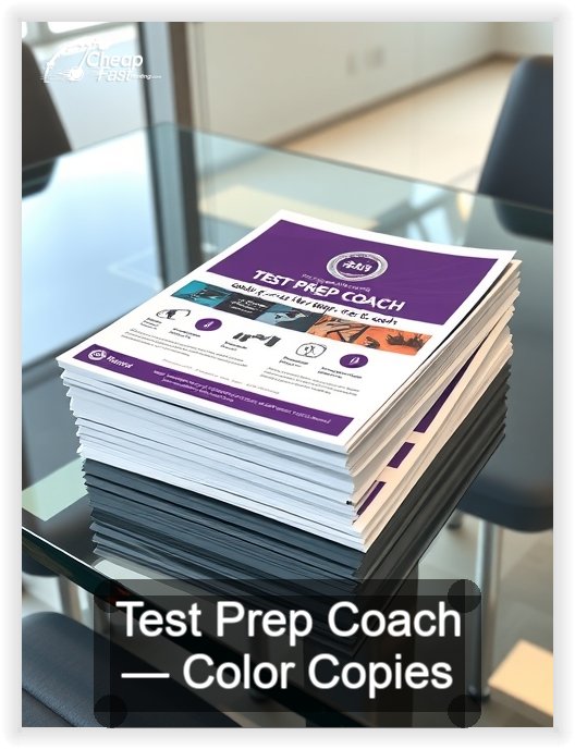 Test Prep Coach business card design sample