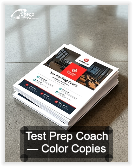 Test Prep Coach business card design sample