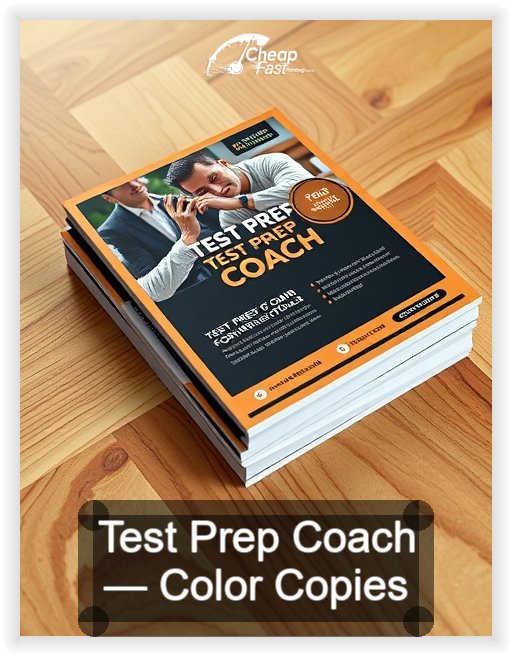 Test Prep Coach business card design sample