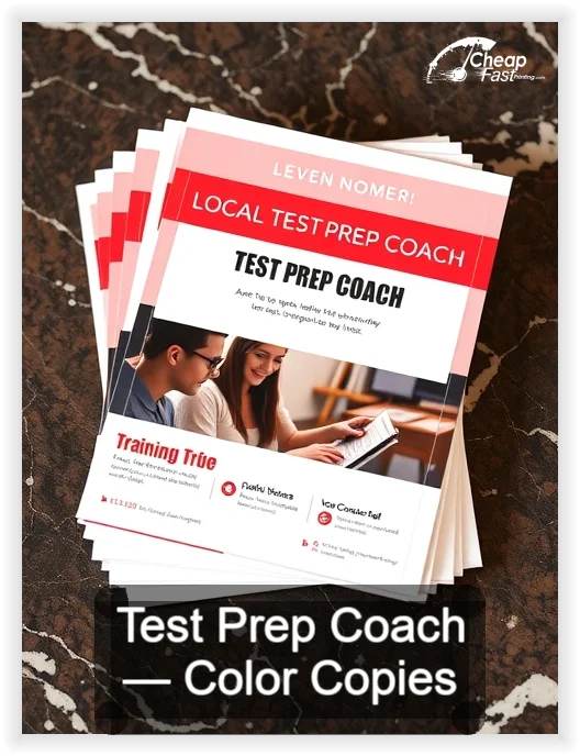 Test Prep Coach business card design sample