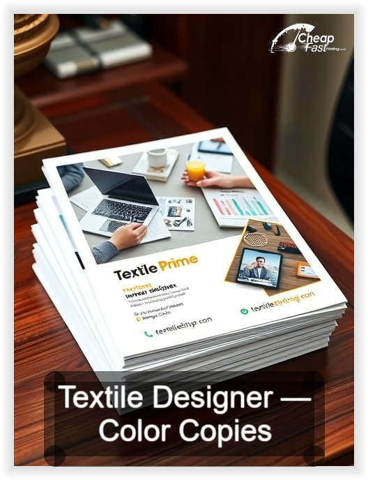 Textile Designer business card design sample