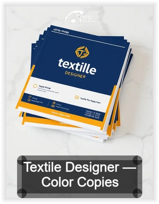 Textile Designer business card design sample