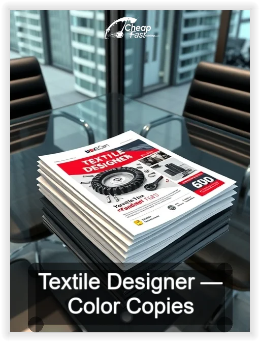 Textile Designer business card design sample