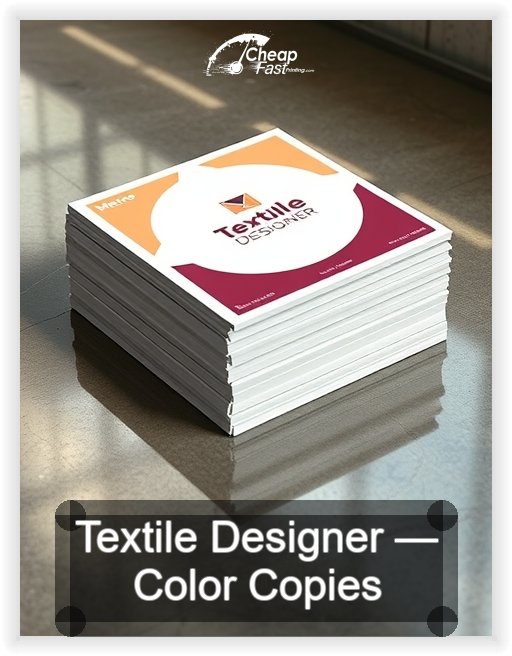 Textile Designer business card design sample