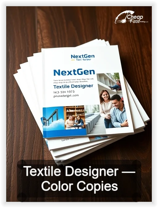 Textile Designer business card design sample