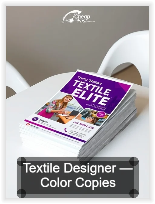 Textile Designer business card design sample