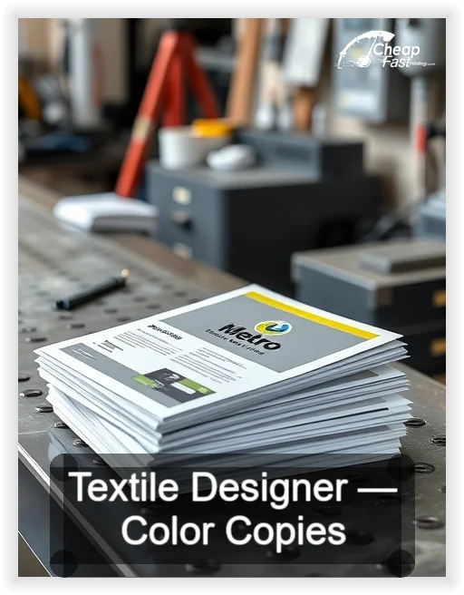 Textile Designer business card design sample