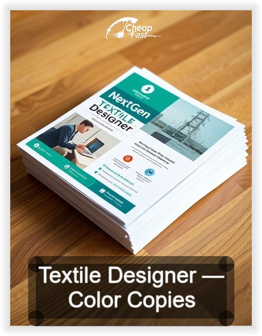 Textile Designer business card design sample