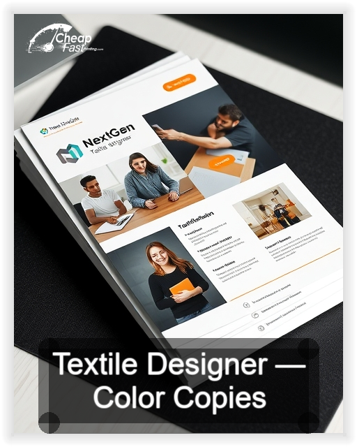 Textile Designer business card design sample