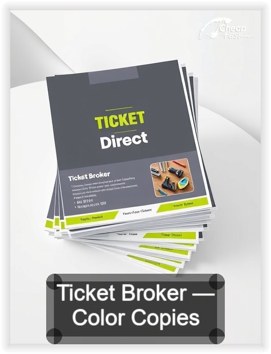 Ticket Broker business card design sample