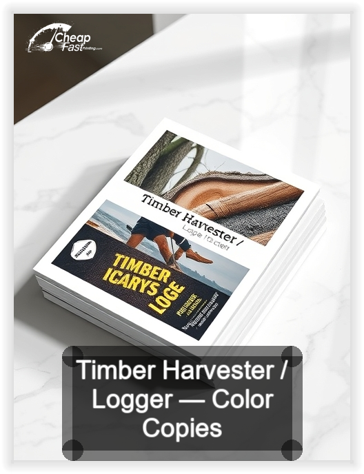 Timber Harvester Logger business card design sample