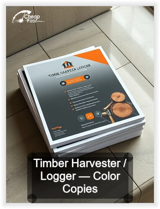 Timber Harvester Logger business card design sample