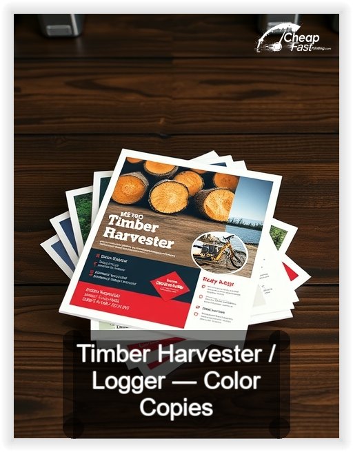 Timber Harvester Logger business card design sample