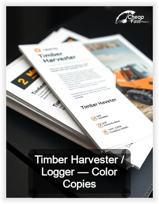 Timber Harvester Logger business card design sample