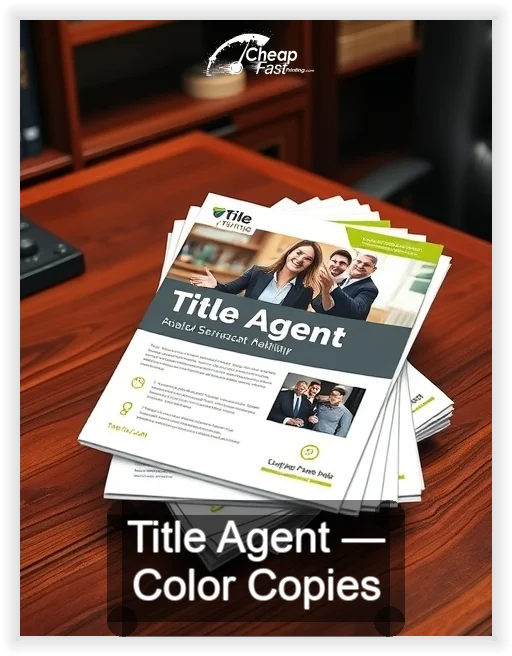 Title Agent business card design sample