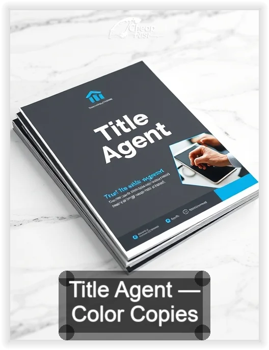 Title Agent business card design sample