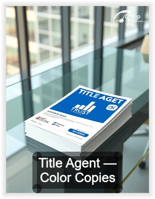Title Agent business card design sample