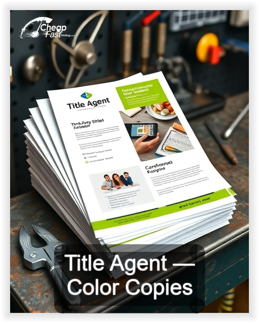 Title Agent business card design sample