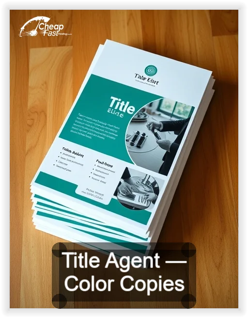Title Agent business card design sample