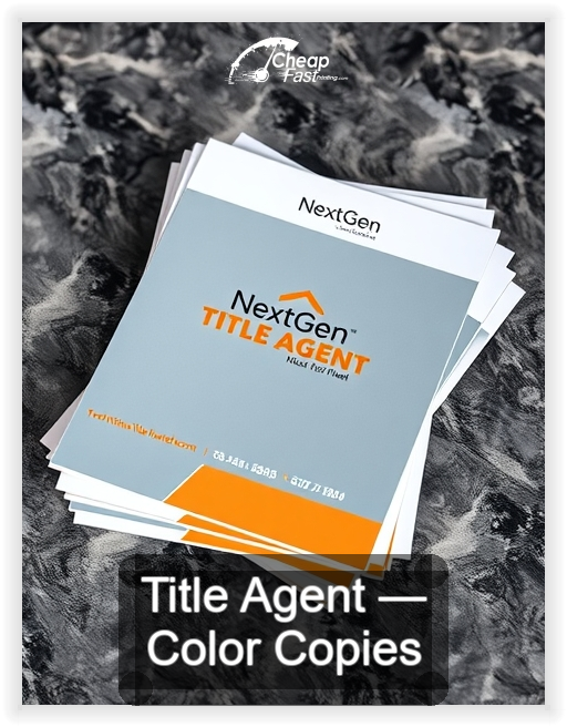Title Agent business card design sample