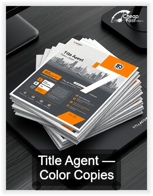Title Agent business card design sample