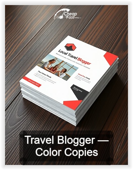 Travel Blogger business card design sample