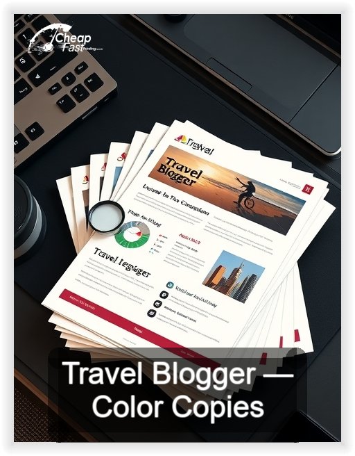 Travel Blogger business card design sample