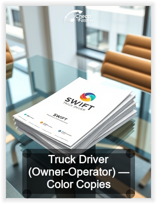 Truck Driver Owner Operator business card design sample
