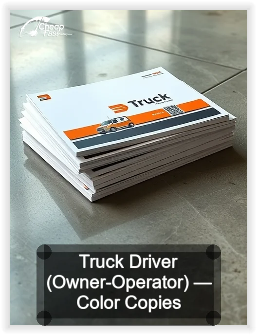 Truck Driver Owner Operator business card design sample