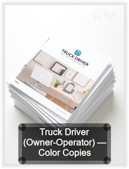 Truck Driver Owner Operator business card design sample