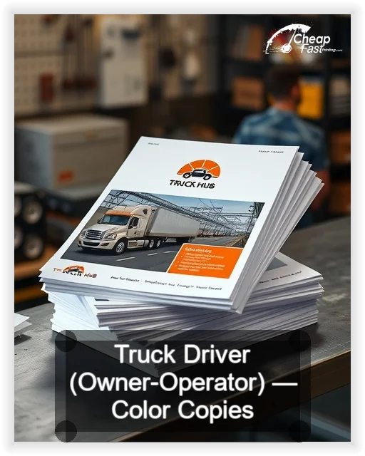 Truck Driver Owner Operator business card design sample