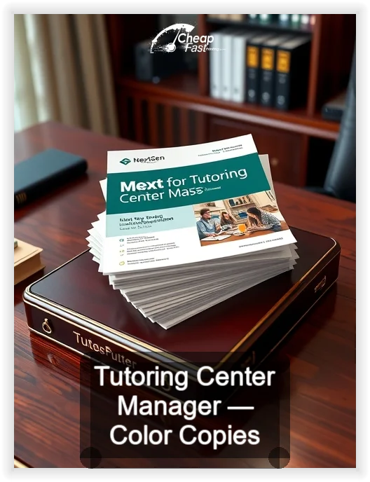 Tutoring Center Manager business card design sample