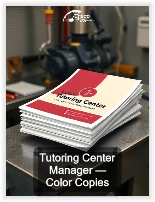 Tutoring Center Manager business card design sample