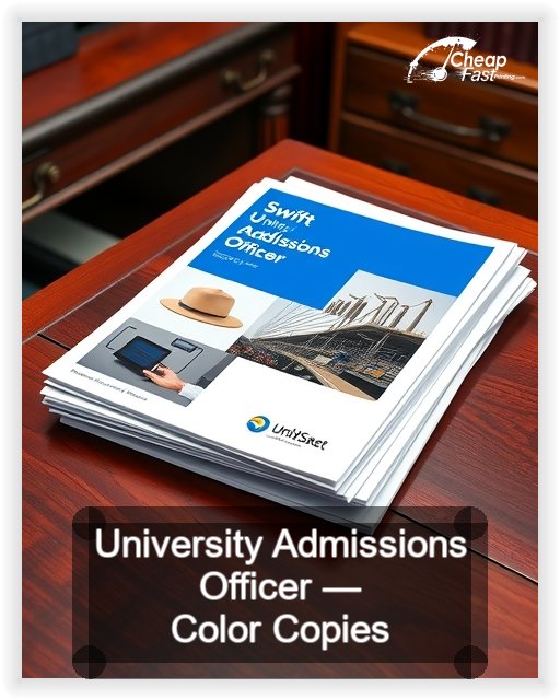 University Admissions Officer business card design sample