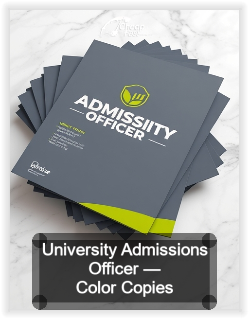 University Admissions Officer business card design sample