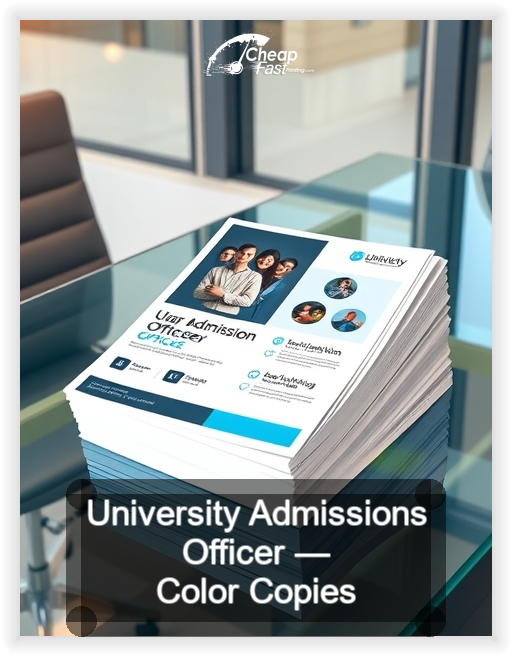 University Admissions Officer business card design sample
