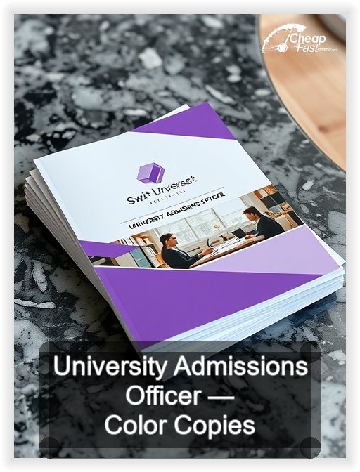 University Admissions Officer business card design sample
