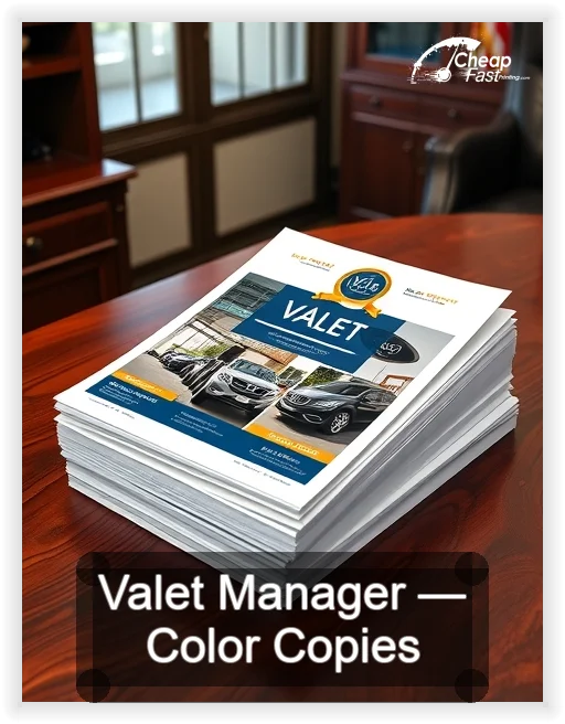 Valet Manager business card design sample