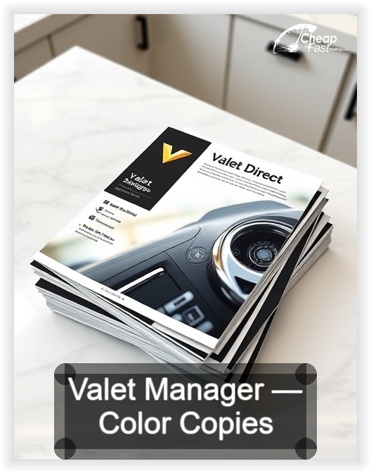 Valet Manager business card design sample