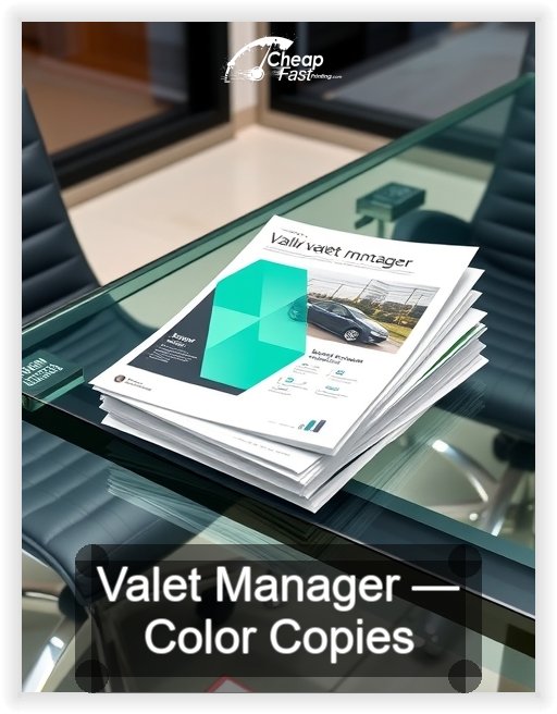 Valet Manager business card design sample