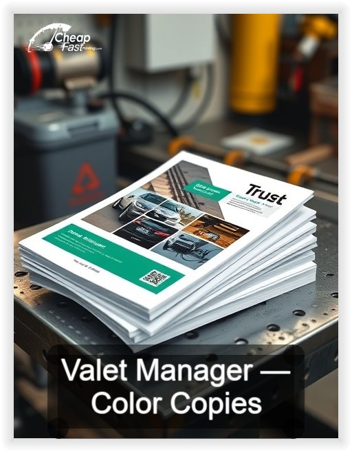 Valet Manager business card design sample