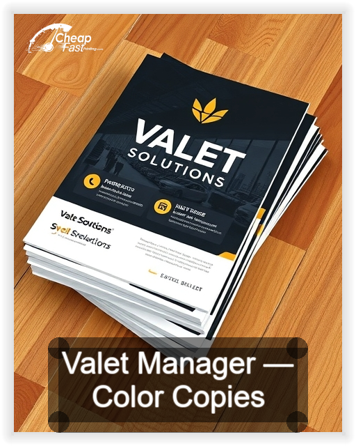 Valet Manager business card design sample
